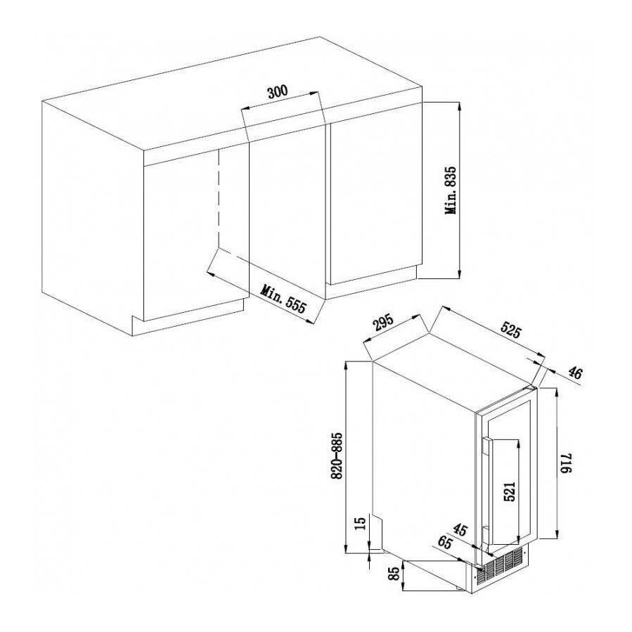 Ugradbeni hladnjak za vino Avintage AVU23TB1 - 82cm
