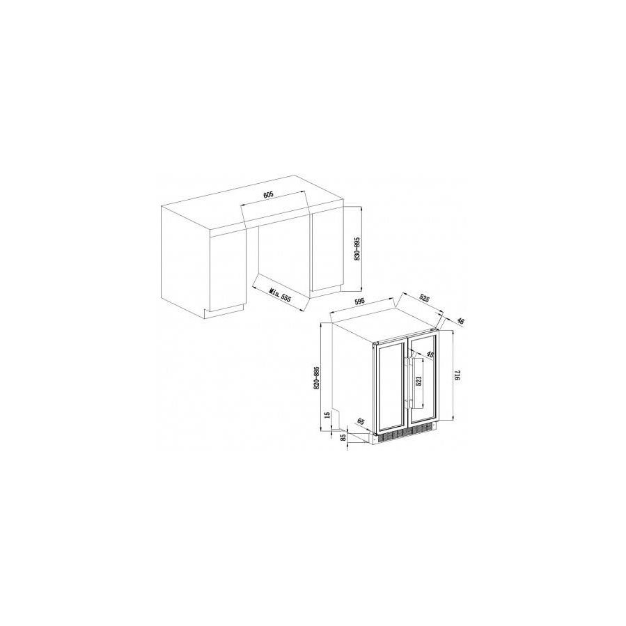 Ugradbeni hladnjak za vino Avintage AVU48DPX1 - 82cm