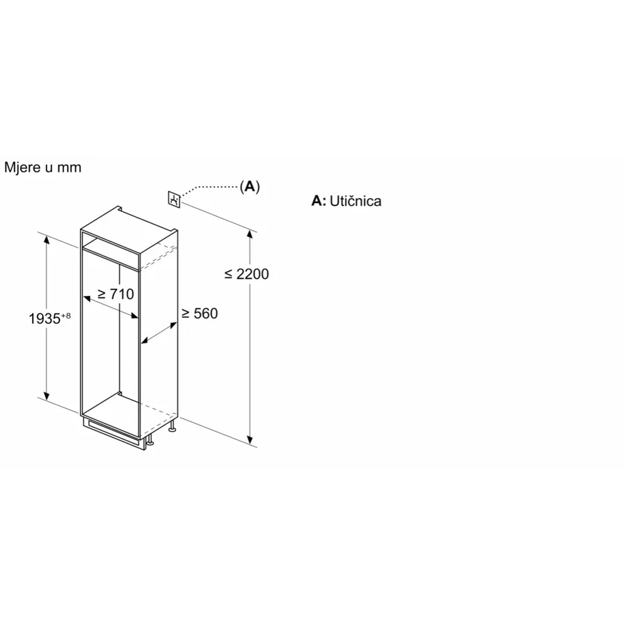 Ugradbeni hladnjak Bosch KBN96ADD0 WiFi SoftClosing 71x194cm