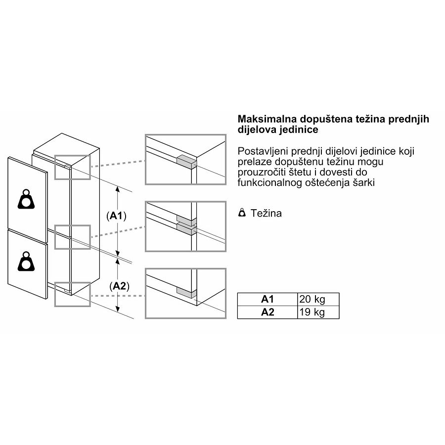 Ugradbeni hladnjak Bosch KBN96VFE0 WiFi 71x194cm