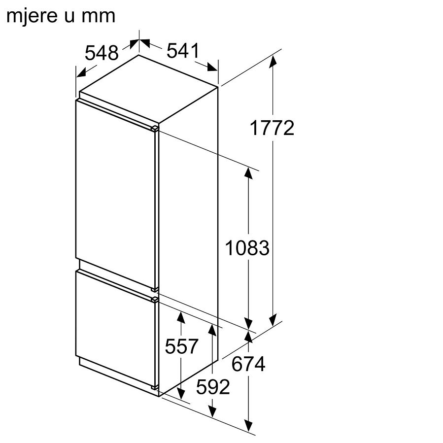 Ugradbeni hladnjak Bosch KIV87NSE0