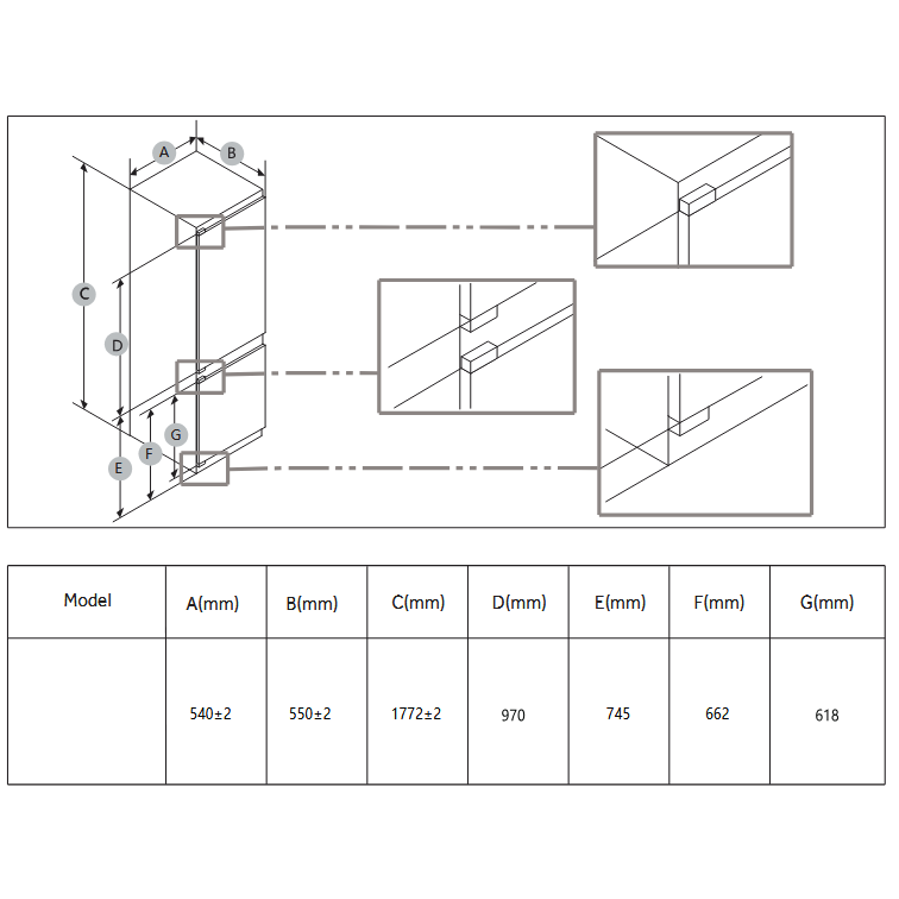 Ugradbeni hladnjak Candy ECNBQT3518E