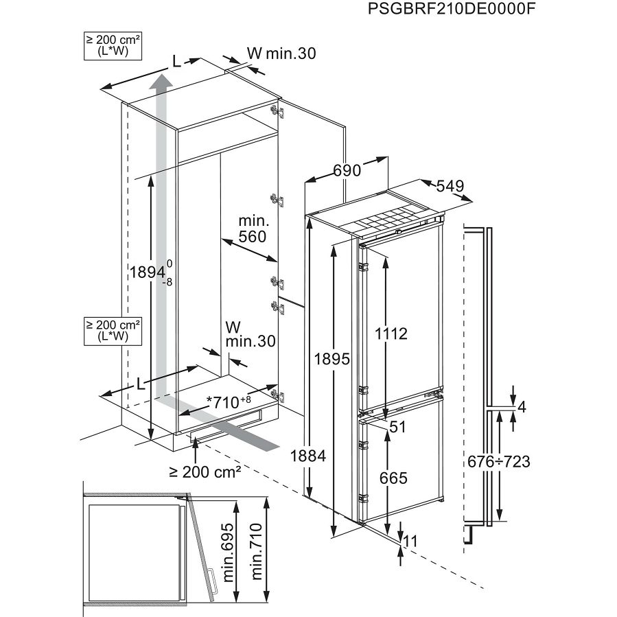 Ugradbeni hladnjak Electrolux KNP7TE75S WiFi
