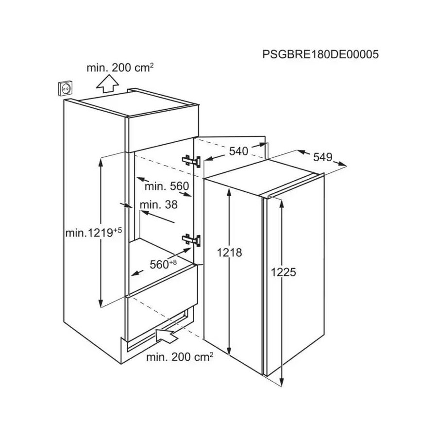 Ugradbeni hladnjak Electrolux LRB3AE12S