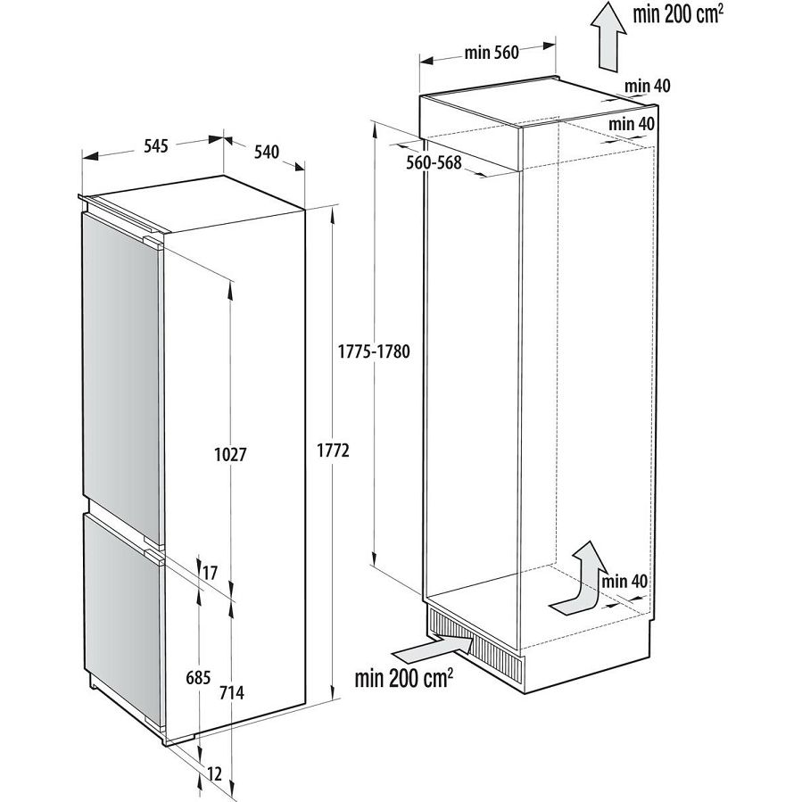 Ugradbeni hladnjak Gorenje NRKI517E42