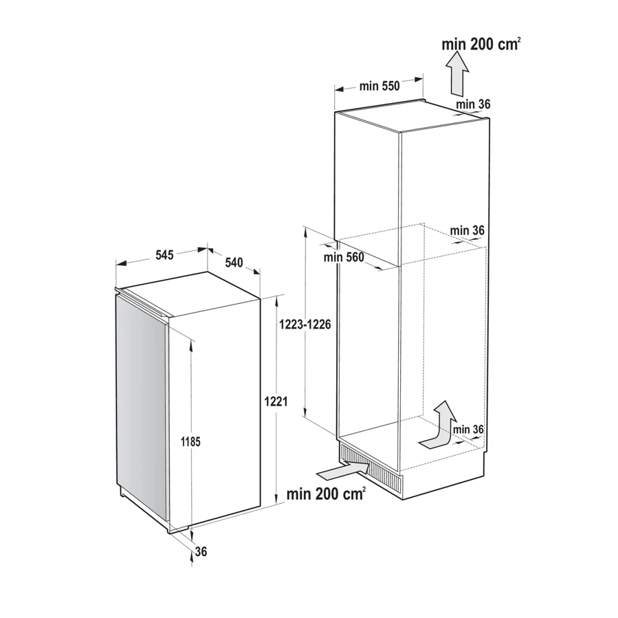 Ugradbeni hladnjak Gorenje RBI512E21