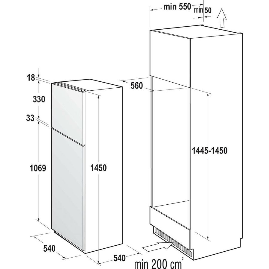 Ugradbeni hladnjak Gorenje RFI4152P1