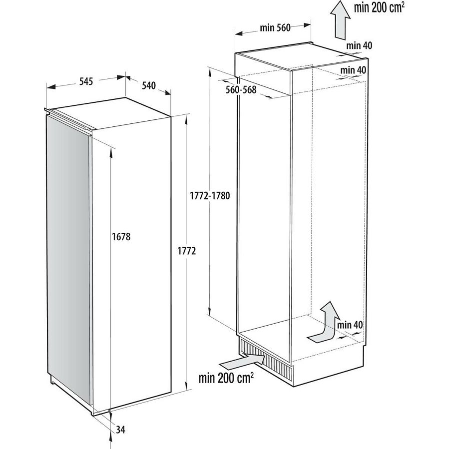 Ugradbeni hladnjak Gorenje RI517E41WF WiFi