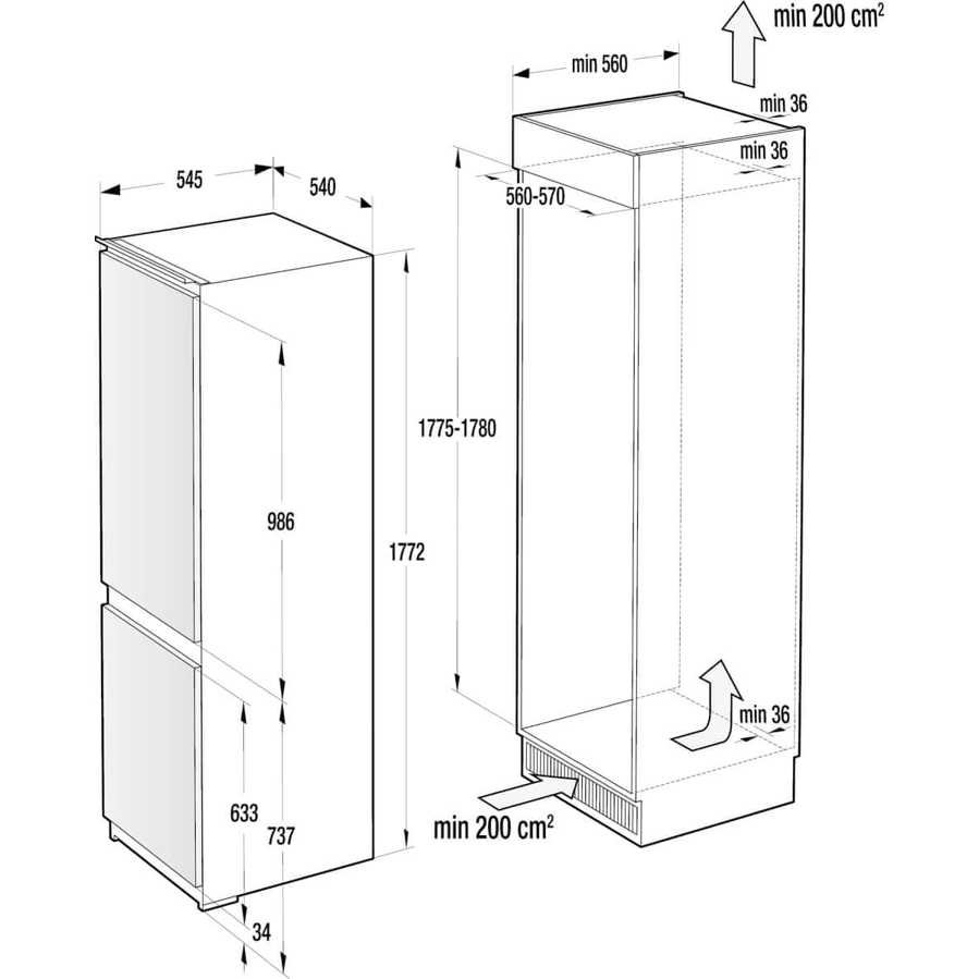 Ugradbeni hladnjak Gorenje RKI4182E1