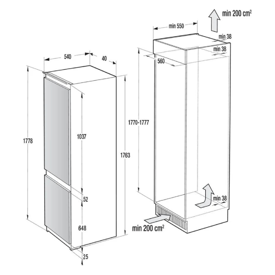 Ugradbeni hladnjak Gorenje RKI517EP1