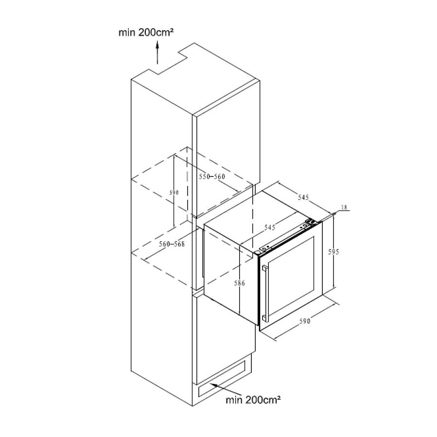 Ugradbeni hladnjak za vino La Sommeliere LSBI36BDZ