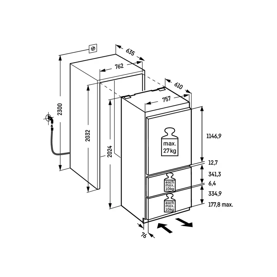 Ugradbeni hladnjak Liebherr ECBNe7870 BioFresh IceMaker