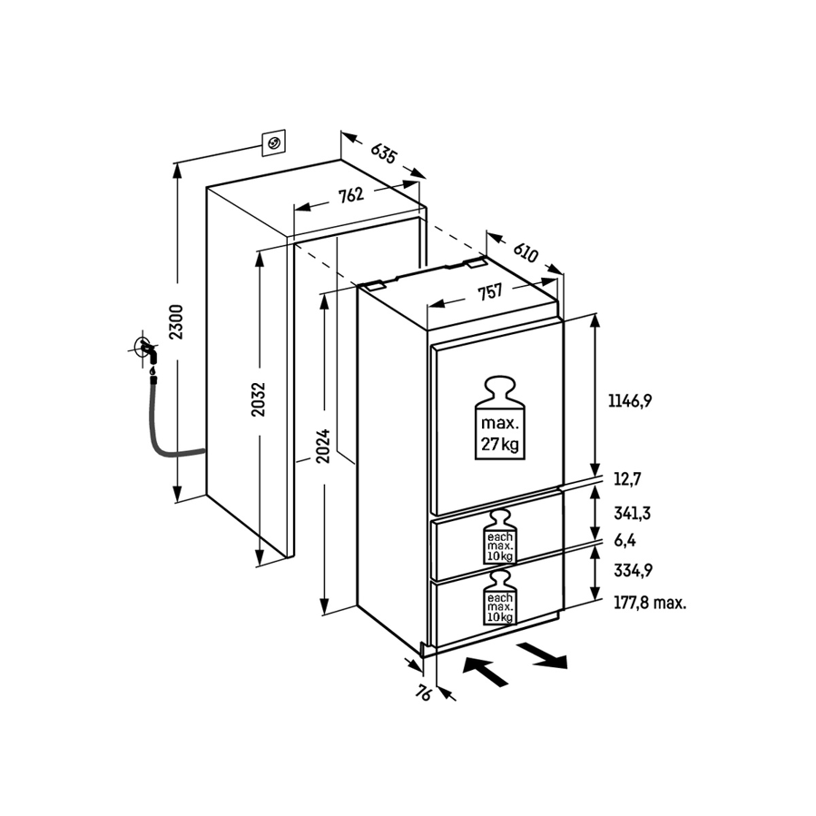 Ugradbeni hladnjak Liebherr ECBNe7870 BioFresh IceMaker