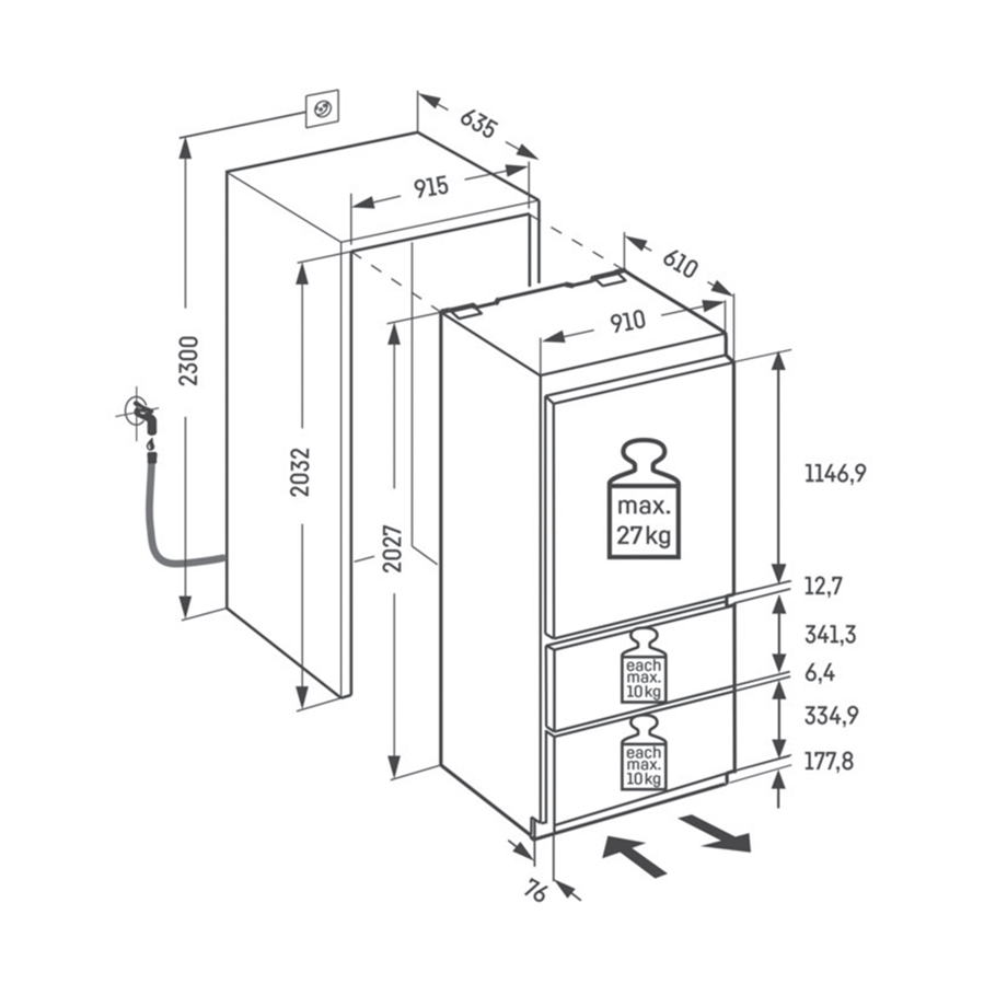Ugradbeni hladnjak Liebherr ECBNe8870-001 PremiumPlus + IceMaker