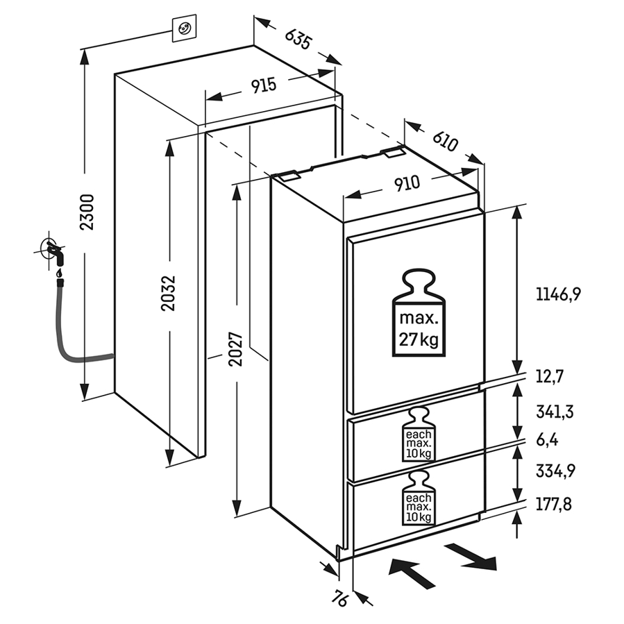 Ugradbeni hladnjak Liebherr ECBNe8871-617 PremiumPlus + IceMaker