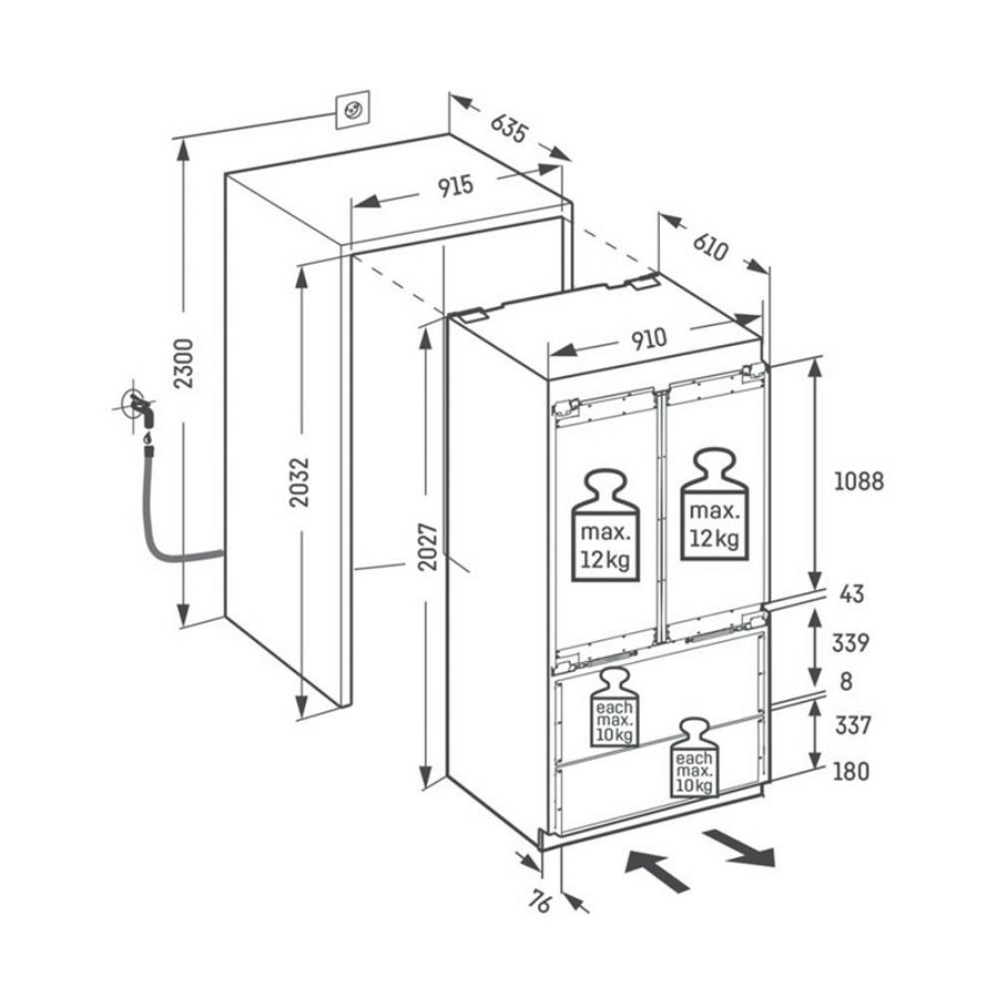 Ugradbeni hladnjak Liebherr ECBNe8872 PremiumPlus + IceMaker