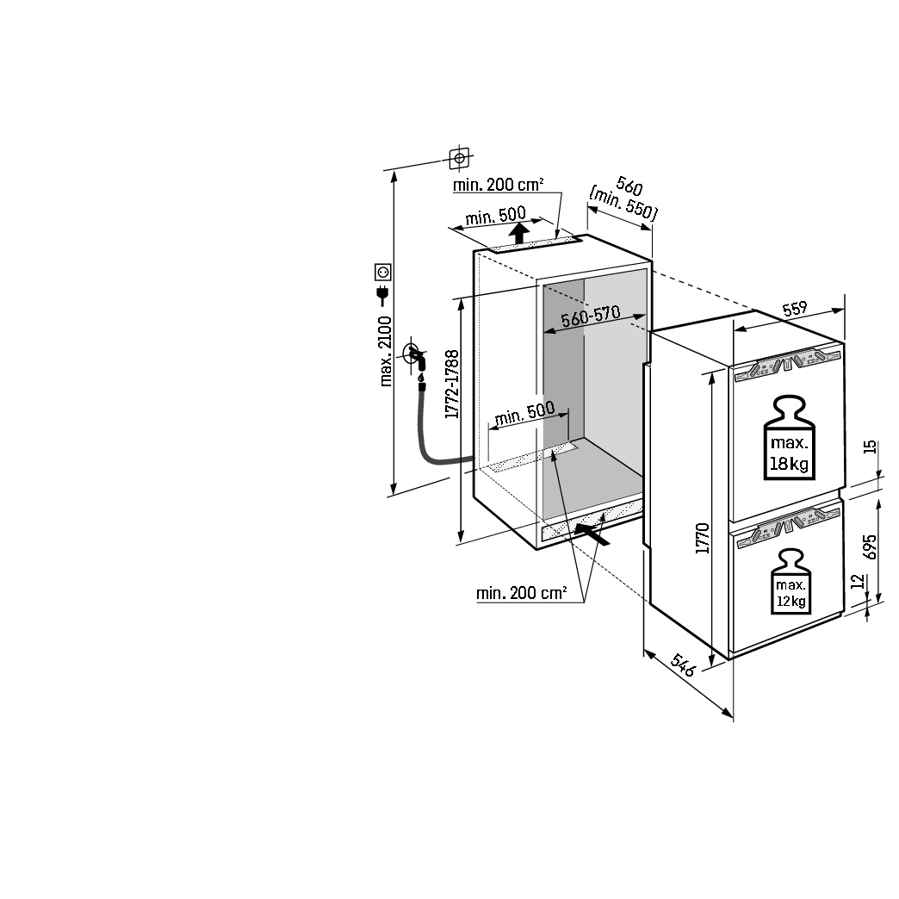 Ugradbeni hladnjak Liebherr ICNbsci5173 Peak IceMaker SoftClosing WiFi