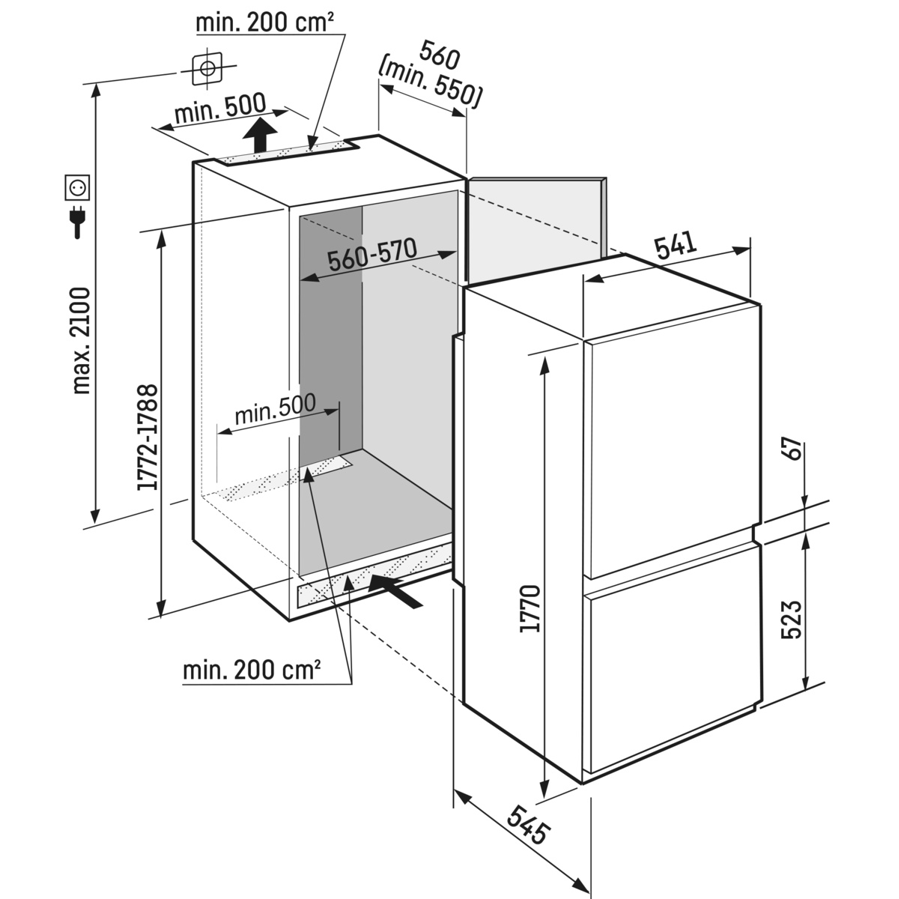 Ugradbeni hladnjak Liebherr ICSd5102 PureLine