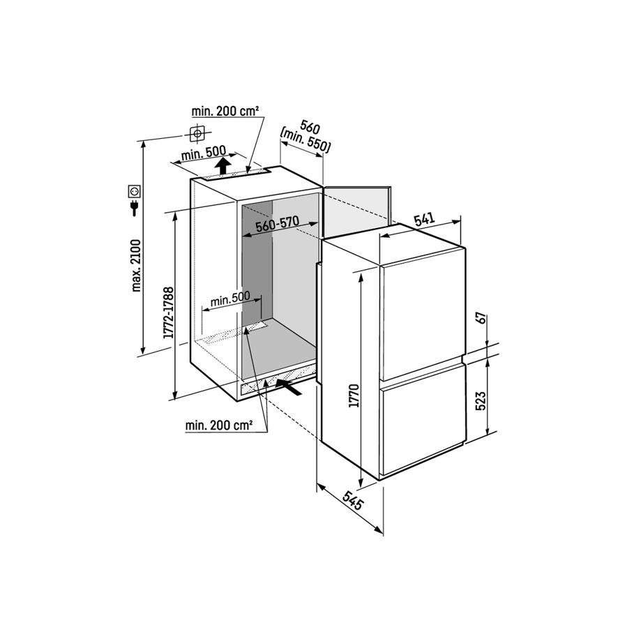 Ugradbeni hladnjak Liebherr IKGS51Vd02 Pure