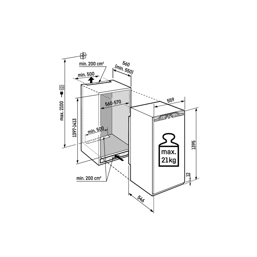 Ugradbeni hladnjak Liebherr IRBbsbi4570 Peak BioFreshPro WiFi