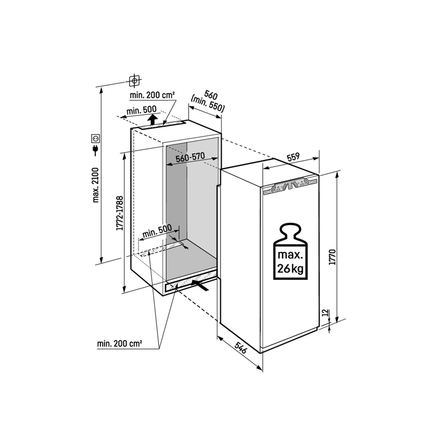 Ugradbeni hladnjak Liebherr IRBbsci5170 Peak BioFreshPro SoftClosing WiFi