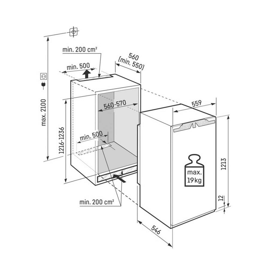 Ugradbeni hladnjak Liebherr IRBc4121 PlusLine