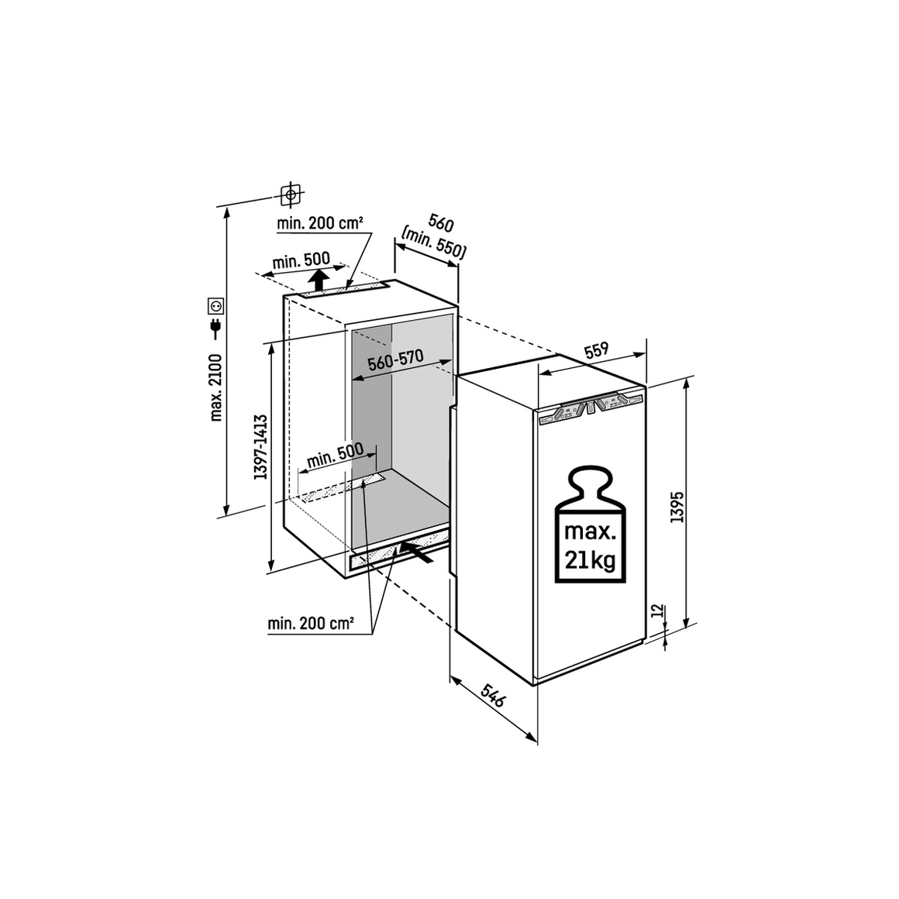 Ugradbeni hladnjak Liebherr IRBc4520 Plus BioFresh SoftClosing