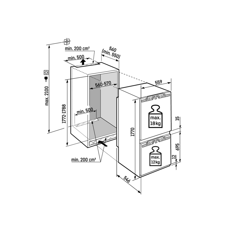 Ugradbeni hladnjak Liebherr SICNdi5153 Prime SoftClosing WiFi