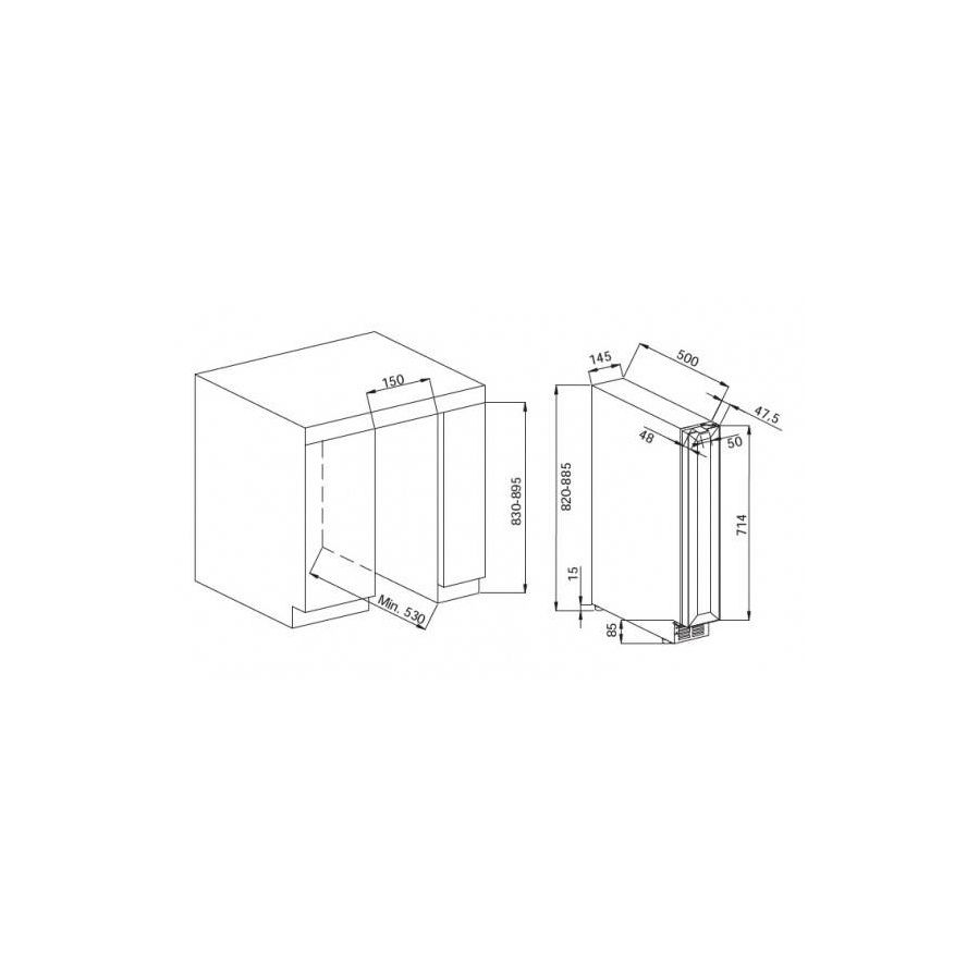 Ugradbeni hladnjak za vino Avintage AVU8TXA - 82cm