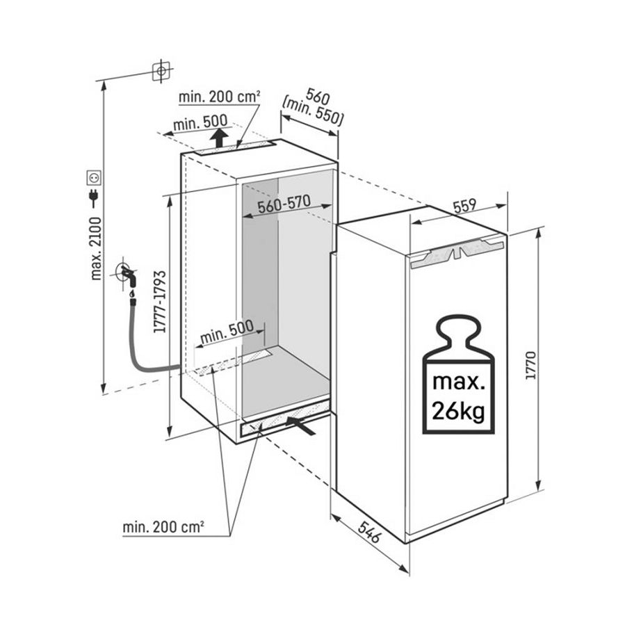 Ugradbeni zamrzivač Liebherr SIFNAd5188-001 PeakLine IceMaker