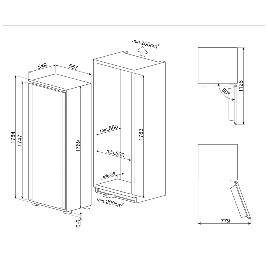 Ugradbeni zamrzivač Smeg S9F174DND