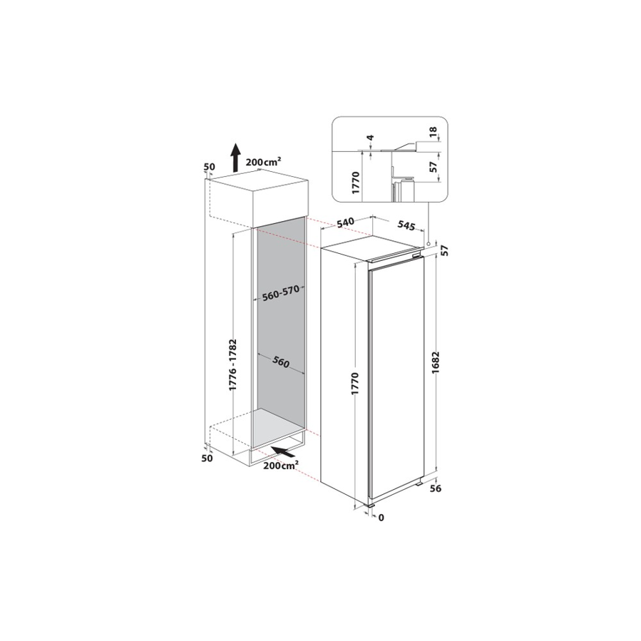 Ugradbeni zamrzivač Whirlpool WHSD18F073C1
