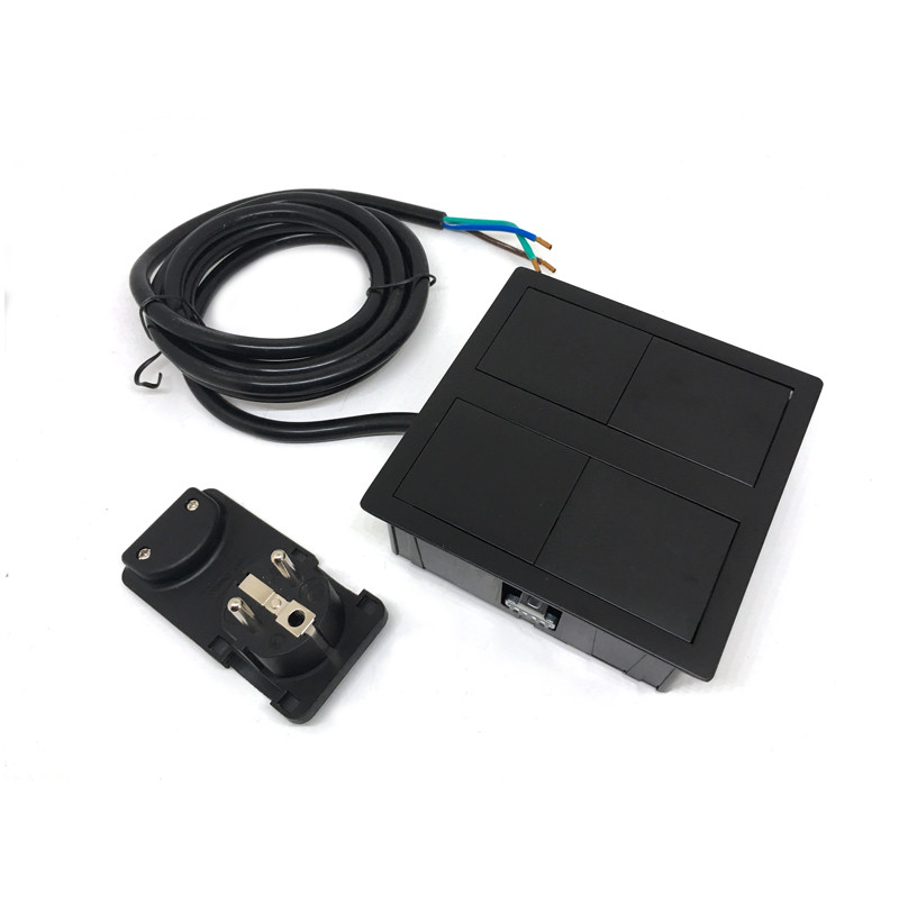Utičnica ugradbena ASAplastici VersaHit MattBlack 2m 2xSchuko 08900000NR