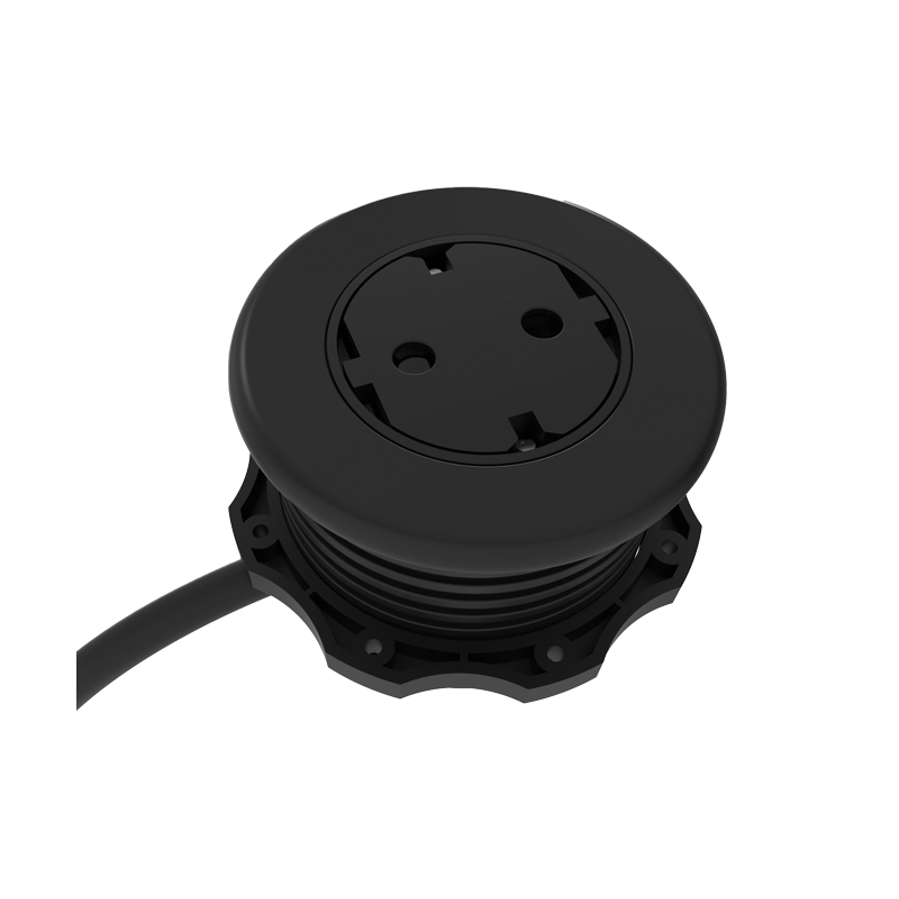 Utičnica ugradbena HPF Solo crna 1,8m 1xSchuko + USB-C 0144321152