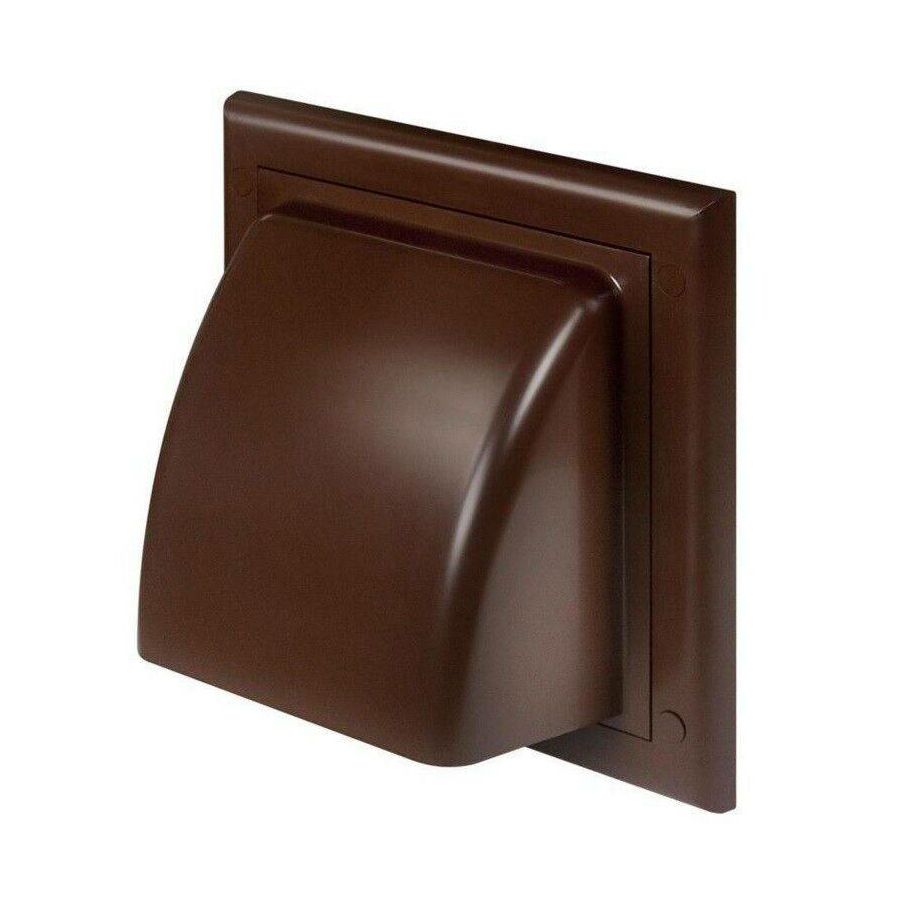 Ventilacijska rešetka Awenta KO125-30BR smeđa s klapnom