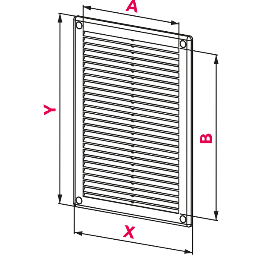 Ventilacijska rešetka Awenta TRU26 110-460mm bijela