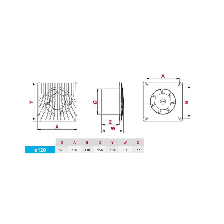 Ventilator Awenta WA120