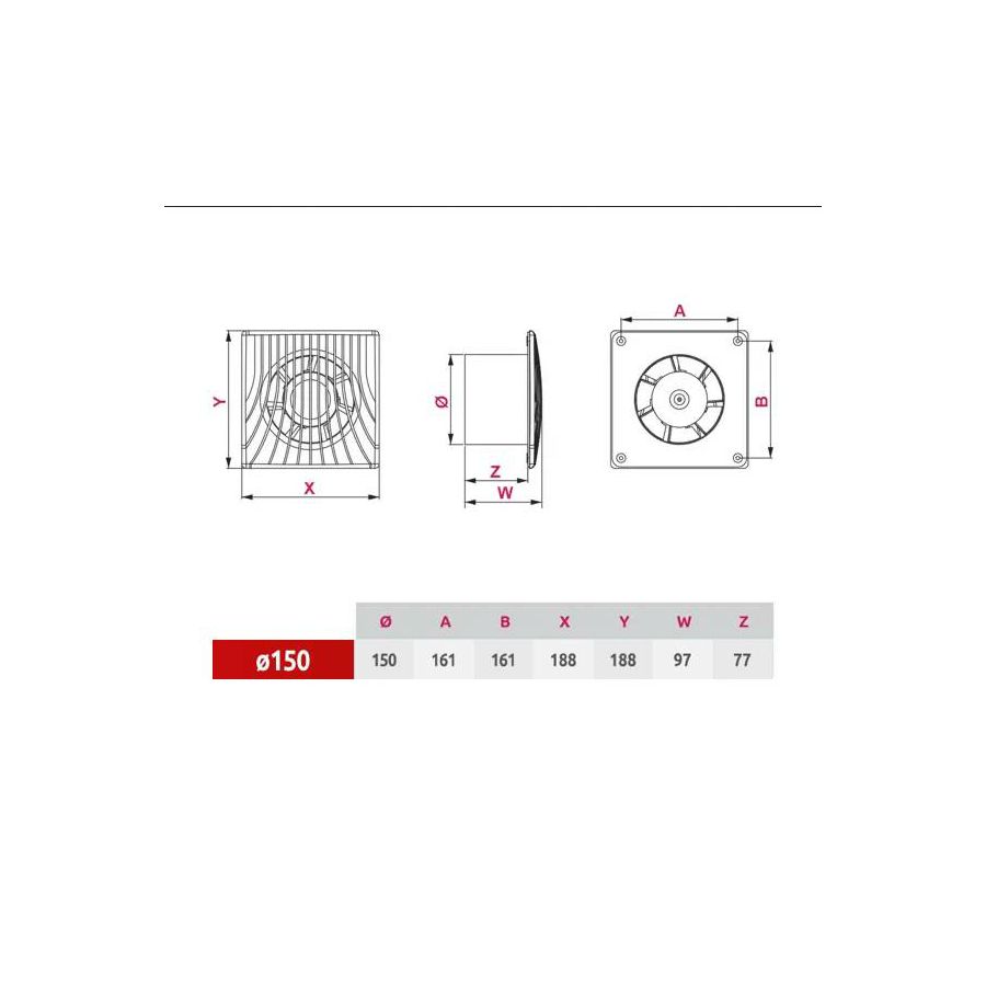 Ventilator Awenta WA150