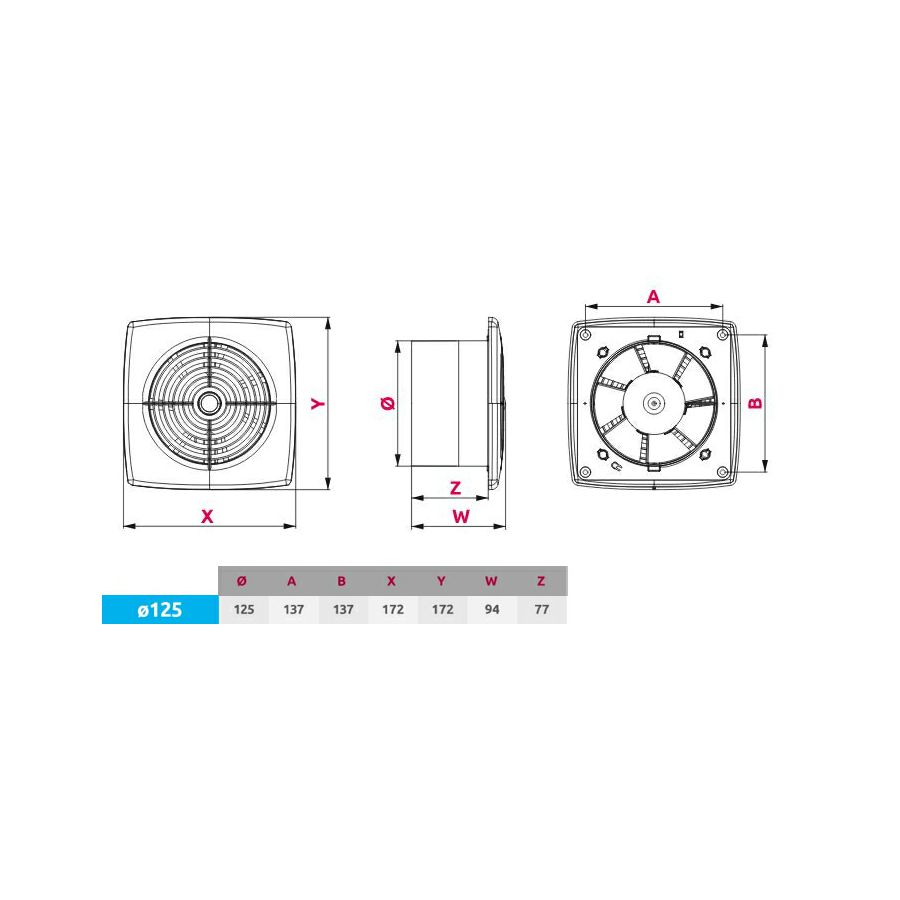 Ventilator Awenta WR125R s odgodom gašenja i senzorom pokreta