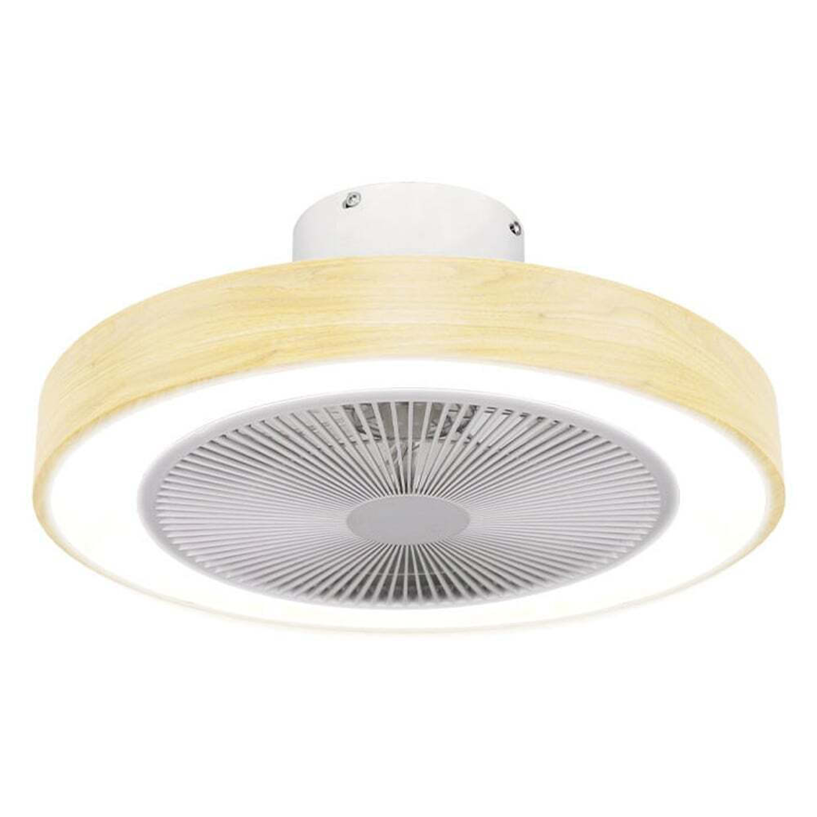 Ventilator stropni Estia HaloFlow 50cm 15wMOT/45wLED wood + dalj. 06-30179