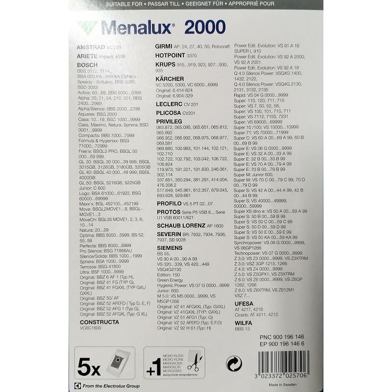 Vrećice Bosch/Siemens 2000 TIP:G,H,D,E,F