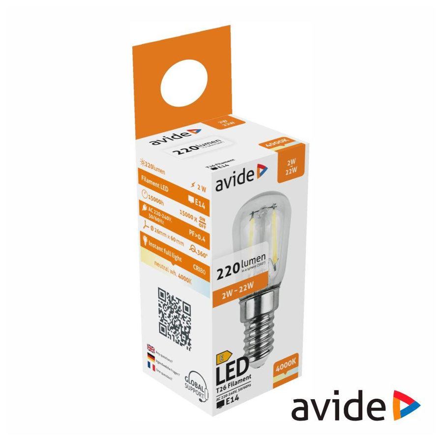 Žarulja hladnjaka Avide LED E14 2W/220lm 4000K ABLFT26NW-2W