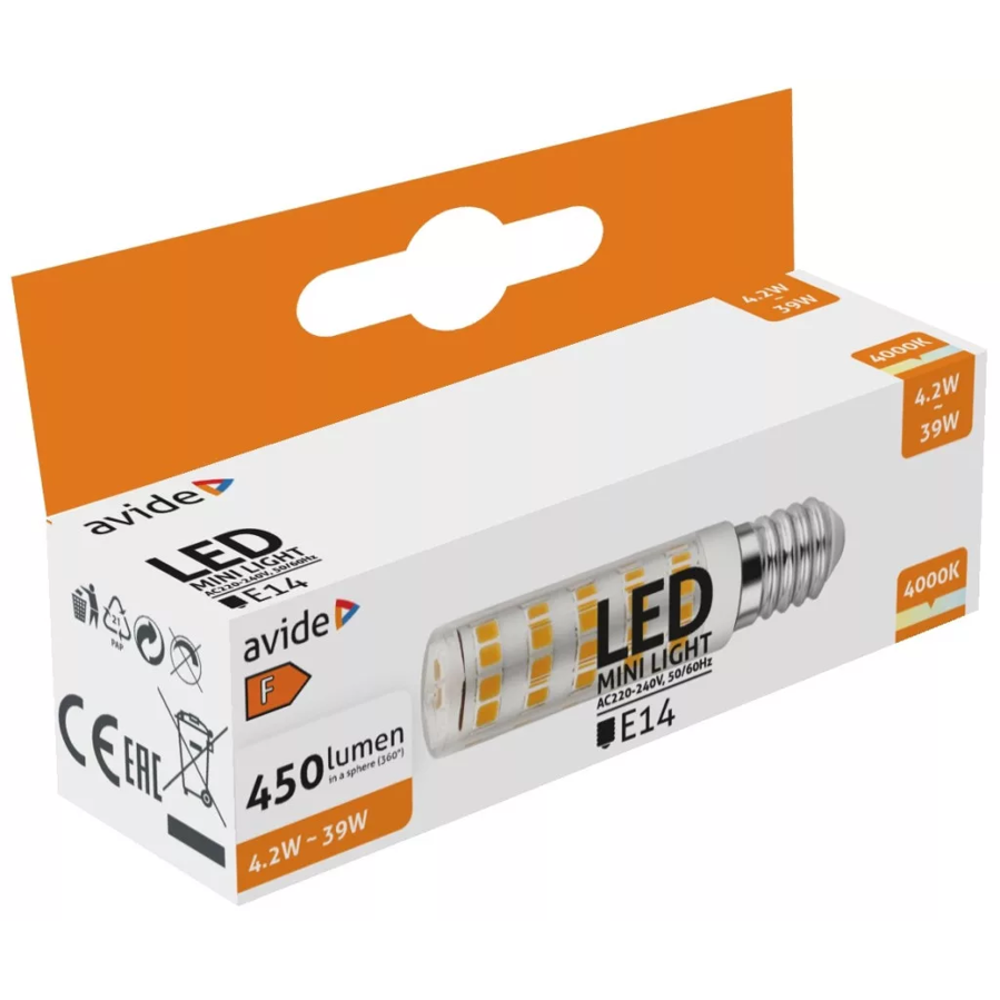 Žarulja hladnjaka Avide LED E14 4.2W/450lm 4000K ABJD14NW-4.2W-B