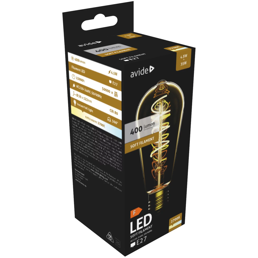 Žarulja LED Avide ST58 E27 4.5W 2700K 400lm ABLSFST58EW-4.5W