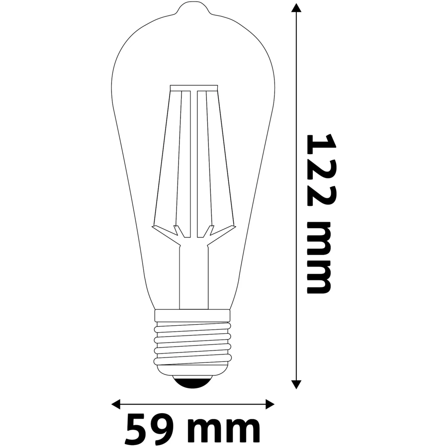Žarulja LED Avide ST58 E27 4.5W 2700K 400lm ABLSFST58EW-4.5W