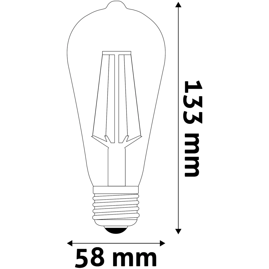 Žarulja LED Avide ST58 E27 4.9W 4000K 806lm ABLFST58NW-4.9W
