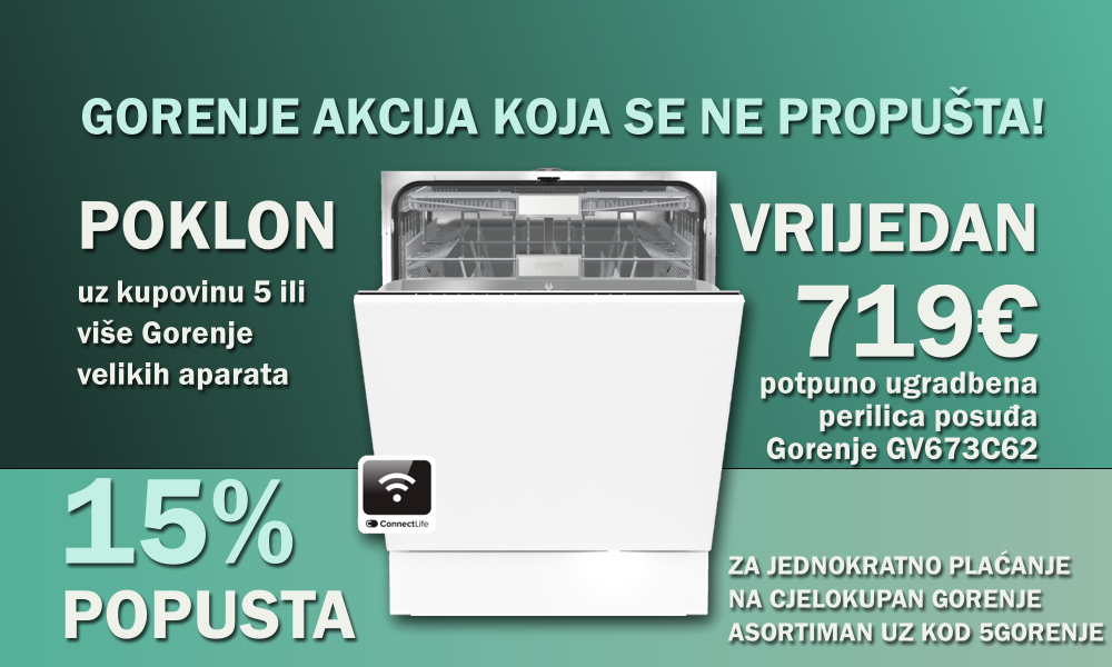 Gorenje poklon perilica posuđa