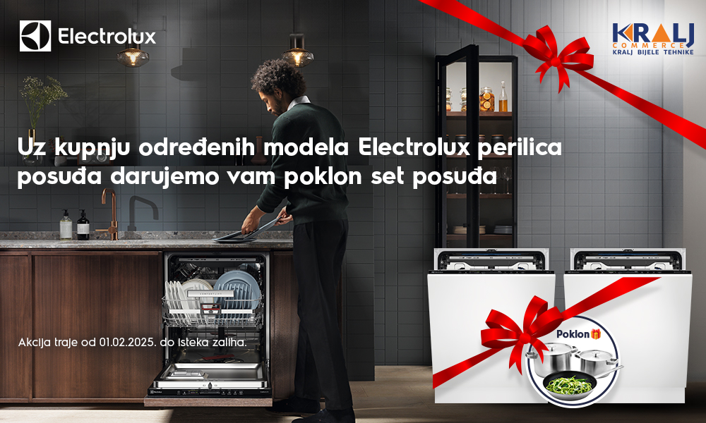 Poklon posuđe uz određene modele Electrolux perilica posuđa